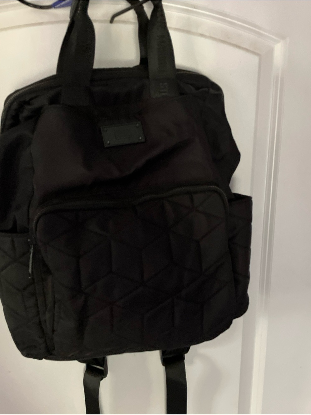 Steve Madden Black Quilted Backpack